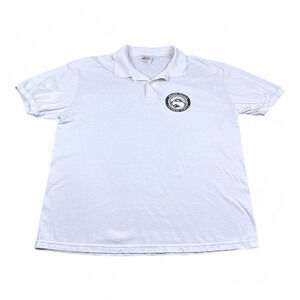 Vintage Native American Polo Shirt Adult LARGE White Indian Pueblo Cultural 90s